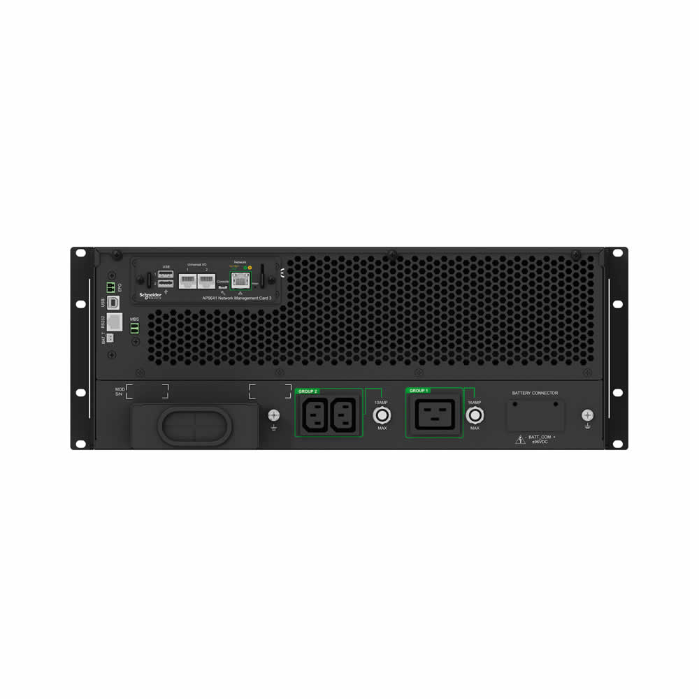 ALDEX GROUP | APC SMART-UPS ON-LINE, 5 KVA/5 KW, RACK/TORRE, 230 V, 2 TOMAS IEC C13 + 1 IEC C19 + CABLE DURO DE 3 HILOS (H+N+E), TARJETA DE RED, KIT DE RIEL NO INCLUIDO